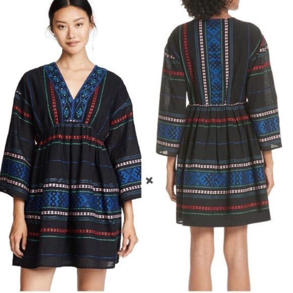 Joie‎ S Shada boho Embroidered Mini Dress - Picture 1 of 13